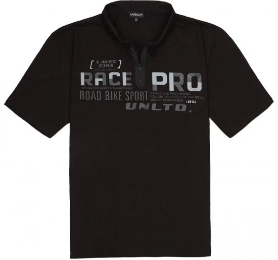 Lavecchia 2030 Polo Shirt Short Sleeve Black - Polo shirts - Grote Maten Poloshirts Heren