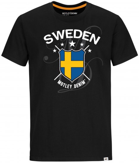 Motley Denim Sweden T-shirt Black - T-shirts - Grote Maten T-shirts Heren