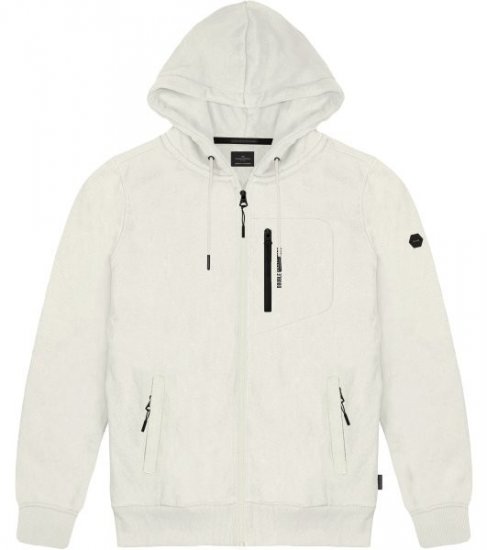 Double Outfitters MTOP-1160 Hoodie met rits Wit - Sweaters & hoodies - Sweaters & Hoodies Grote Maten Heren