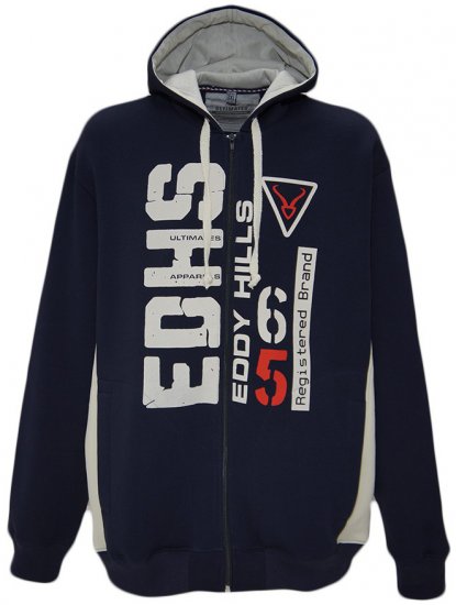 EDDY HILLS EDHS Hoodie Navy - Sweaters & hoodies - Sweaters & Hoodies Grote Maten Heren