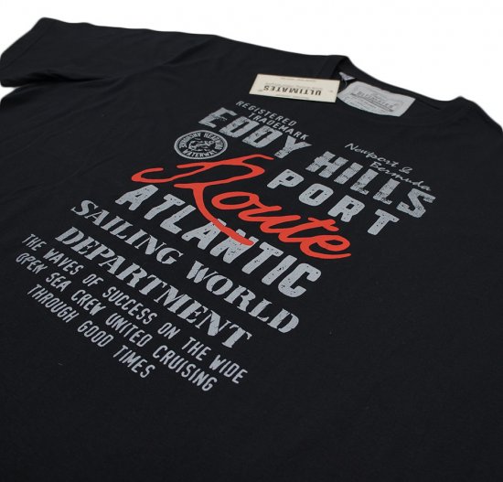EDDY HILLS Atlantic T-shirt Black - T-shirts - Grote Maten T-shirts Heren