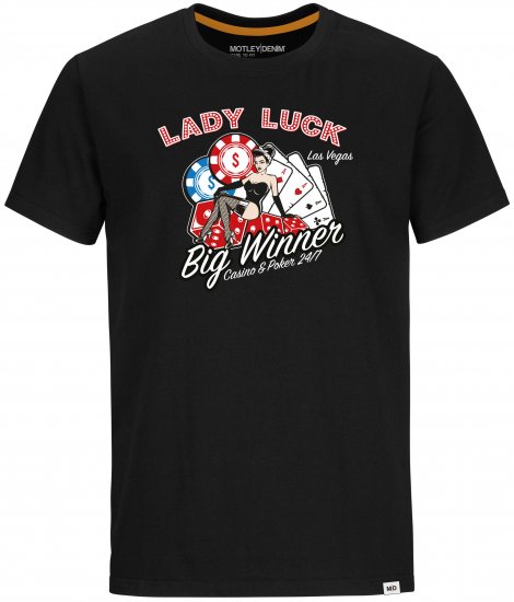 Motley Denim T-shirt Newark Black - T-shirts - Grote Maten T-shirts Heren