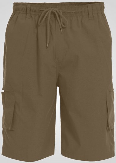 D555 Nick Cargo Shorts met Elastische Taille Beige - Korte broeken - Grote Maten Korte Broeken Heren