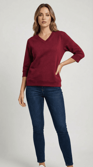 Nora Mikken GELINA Sweater Burgundy - DAMESKLEDING XS-XXL - 