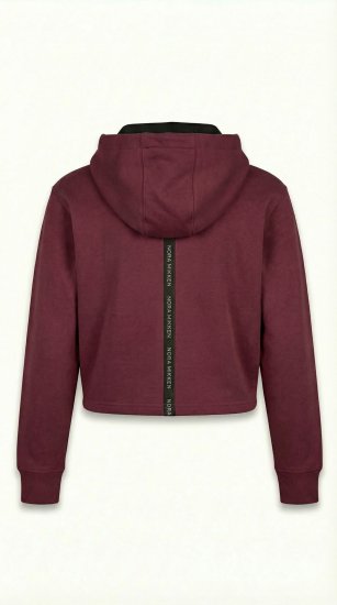 Nora Mikken KAMILLA Cropped Hoodie Burgundy - DAMESKLEDING XS-XXL - 