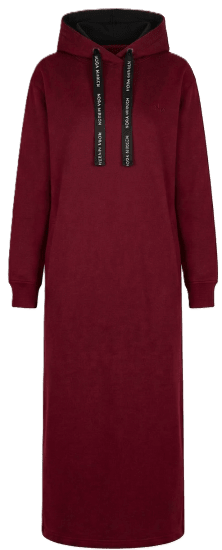 Nora Mikken MARTINA Maxi Hoodie Dress Burgundy - DAMESKLEDING XS-XXL - 