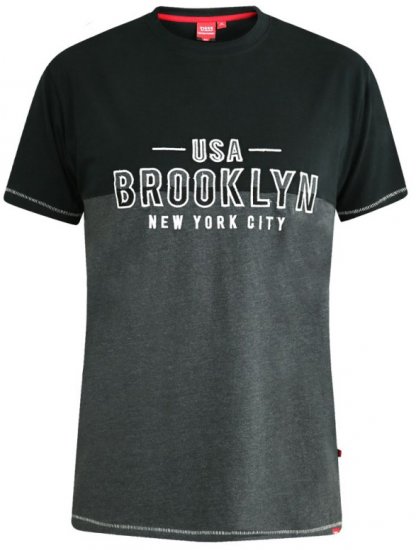 D555 Osbert T-shirt Black - T-shirts - Grote Maten T-shirts Heren