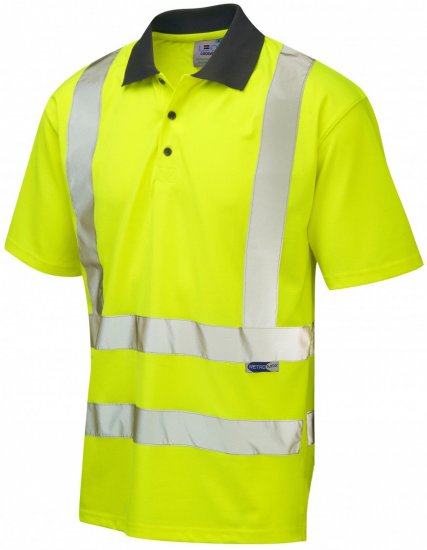 Leo Rockham Coolviz Polo Shirt Hi-Vis Yellow - Werkkleding - Werkkleding Grote Maten Heren