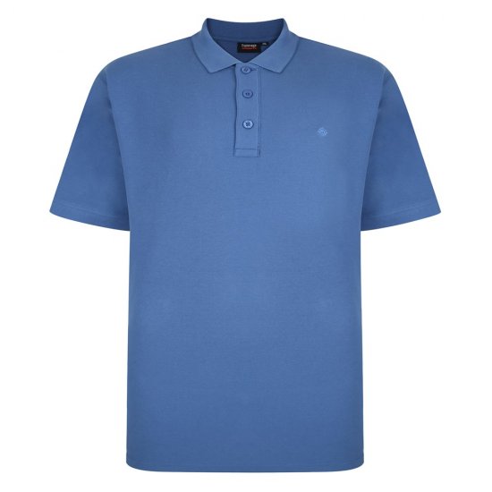 Espionage P074C Poloshirt Korte Mouw Korenbloemblauw - Polo shirts - Grote Maten Poloshirts Heren