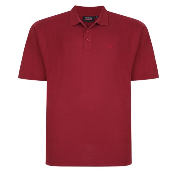 Espionage P074C Poloshirt Korte Mouw Wijnrood - Polo shirts - Grote Maten Poloshirts Heren