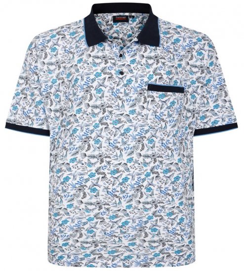 Espionage P224 polo met vogelprint - Polo shirts - Grote Maten Poloshirts Heren