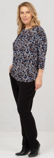 Scandinavian Caramel Tiny Flower Petals Blouse Light Blue - Bedrukte T-shirts voor dames - 