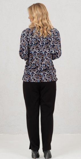 Scandinavian Caramel Tiny Flower Petals Blouse Light Blue - Bedrukte T-shirts voor dames - 