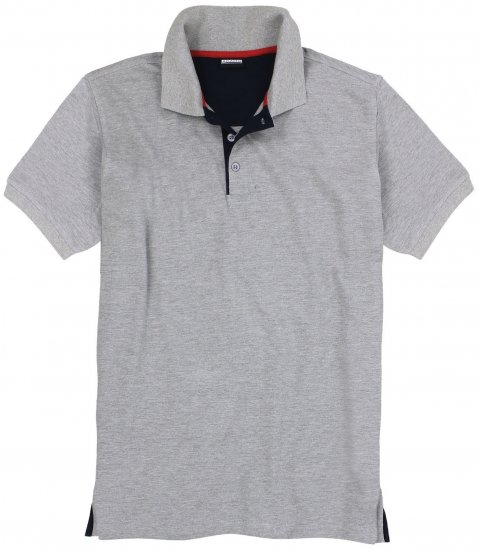 Adamo Pablo Comfort fit Polo Shirt Grey - Polo shirts - Grote Maten Poloshirts Heren