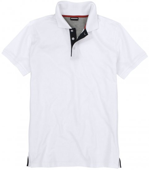 Adamo Pablo Comfort fit Polo Shirt White - Polo shirts - Grote Maten Poloshirts Heren