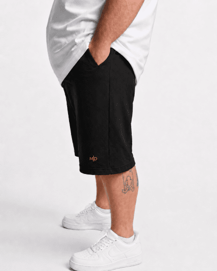 Motley Denim Paris Sweatshorts Black - Joggingbroeken & shorts - Joggingbroeken & Shorts Heren Grote Maten