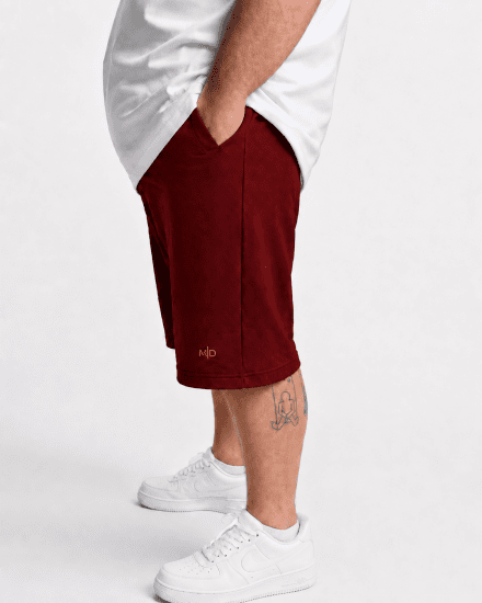 Motley Denim Paris Sweatshorts Red - Joggingbroeken & shorts - Joggingbroeken & Shorts Heren Grote Maten