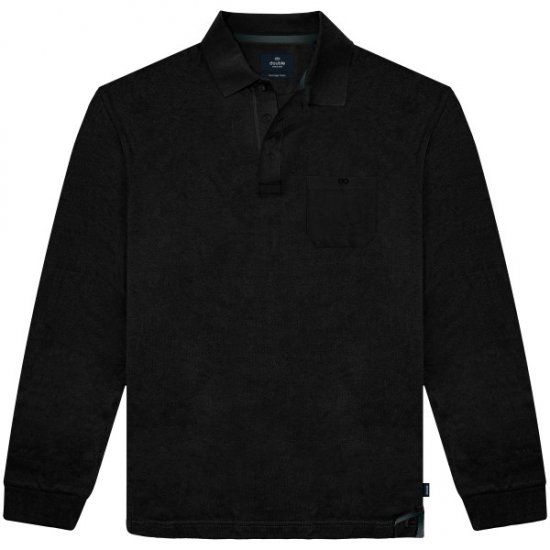 Double Outfitters PS-3100 Polo Shirt Chest Pocket Black - Polo shirts - Grote Maten Poloshirts Heren