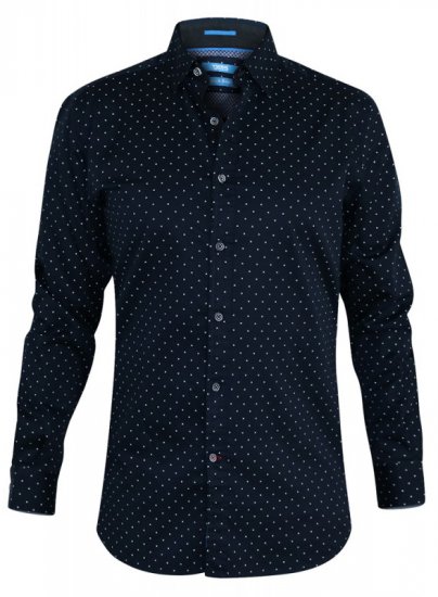 D555 Rashard Long Sleeve Printed Shirt - Overhemden - Overhemden Grote Maten Heren