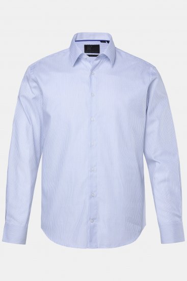 JP1880 Business Shirt Long Sleeve Striped Snow White - Overhemden - Overhemden Grote Maten Heren