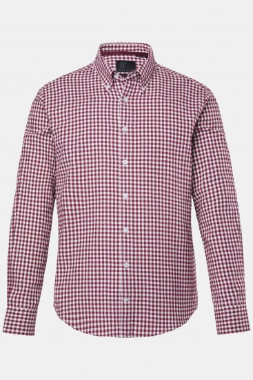 JP1880 Checked Flannel Shirt Long Sleeve Light Red Tall - HERENKLEDING MT-6XLT - Tall Kleding Heren