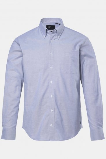 JP1880 Oxford Shirt Flexnamic Long Sleeve Grey - Overhemden - Overhemden Grote Maten Heren