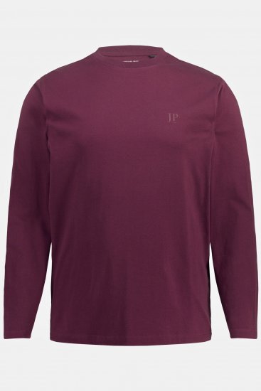 JP1880 Long Sleeve OEKO-TEX T-shirt Dark Red - T-shirts - Grote Maten T-shirts Heren
