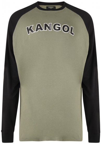 Kangol Rufio Long Sleeve T-shirt Khaki - T-shirts - Grote Maten T-shirts Heren