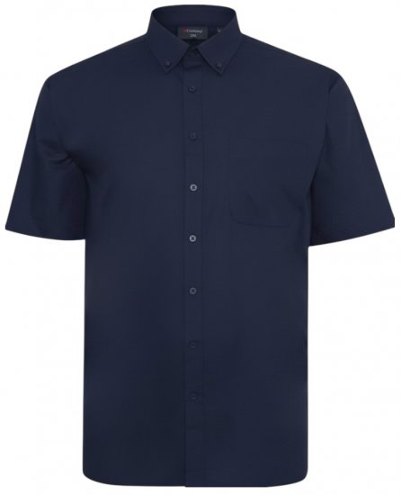 Espionage SH149 Plain Short Sleeve Shirt Navy - Overhemden - Overhemden Grote Maten Heren