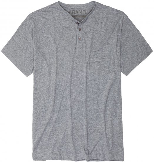 Adamo Silas Regular fit Serafino T-shirt Grey - T-shirts - Grote Maten T-shirts Heren