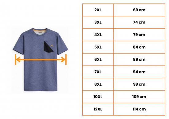 Motley Denim Milan T-shirt Licht indigo - T-shirts - Grote Maten T-shirts Heren