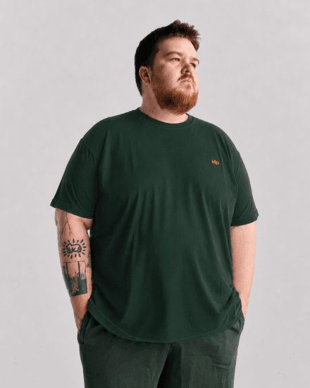 Motley Denim Stockholm T-shirt Racing Green - T-shirts - Grote Maten T-shirts Heren