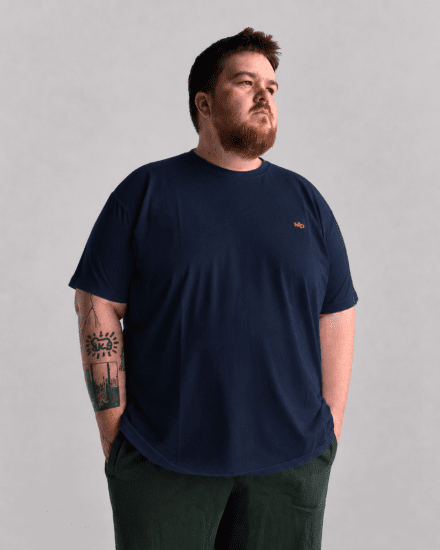 Motley Denim Stockholm T-shirt Navy - T-shirts - Grote Maten T-shirts Heren
