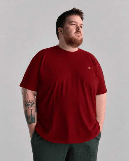 Motley Denim Stockholm T-shirt Red - T-shirts - Grote Maten T-shirts Heren