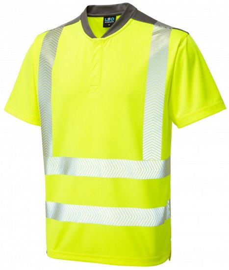 Leo Putsborough COOLMAX® Performance T-Shirt Hi-Vis Yellow - Werkkleding - Werkkleding Grote Maten Heren