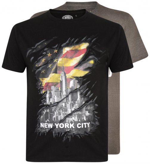 Kam Jeans 5312 T-shirt 2-pack - T-shirts - Grote Maten T-shirts Heren