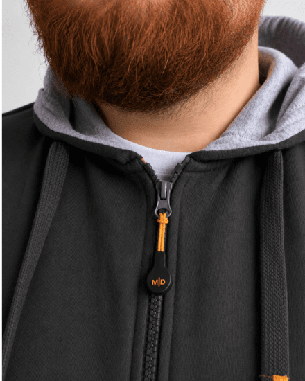 Motley Denim Copenhagen Hoodie Charcoal - Sweaters & hoodies - Sweaters & Hoodies Grote Maten Heren