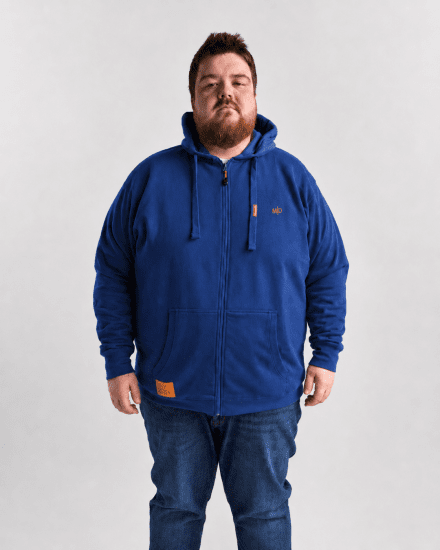 Motley Denim Copenhagen Hoodie Royal Blue - Sweaters & hoodies - Sweaters & Hoodies Grote Maten Heren