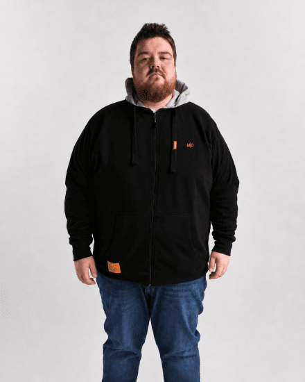 Motley Denim Copenhagen Hoodie Black - Sweaters & hoodies - Sweaters & Hoodies Grote Maten Heren
