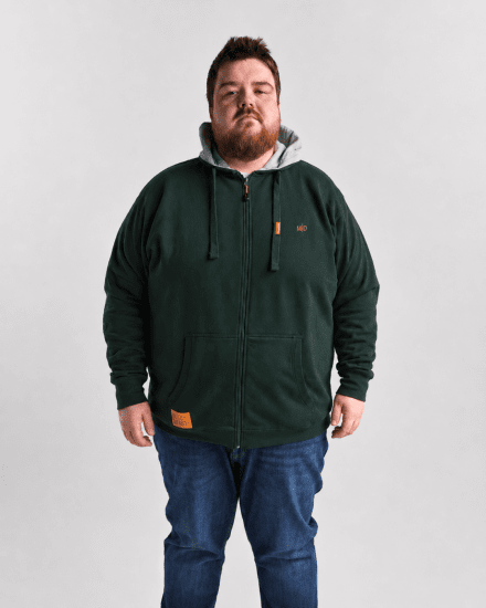 Motley Denim Copenhagen Hoodie Racing Green - Sweaters & hoodies - Sweaters & Hoodies Grote Maten Heren