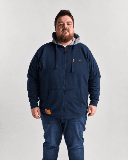 Motley Denim Copenhagen Hoodie Dark Indigo - Sweaters & hoodies - Sweaters & Hoodies Grote Maten Heren