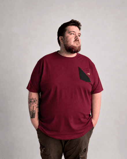 Motley Denim Milan T-shirt Rood - T-shirts - Grote Maten T-shirts Heren