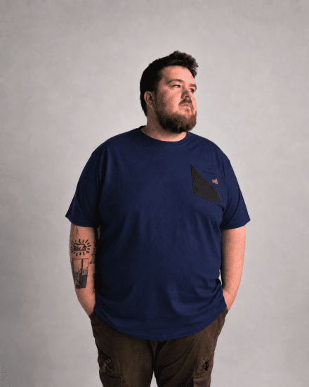 Motley Denim Milan T-shirt Marineblauw - T-shirts - Grote Maten T-shirts Heren