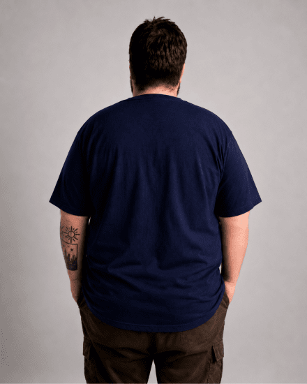 Motley Denim Milan T-shirt Marineblauw - T-shirts - Grote Maten T-shirts Heren