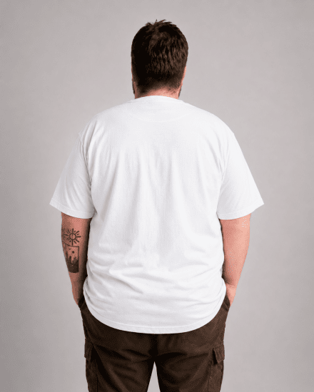 Motley Denim Milan T-shirt Wit - T-shirts - Grote Maten T-shirts Heren