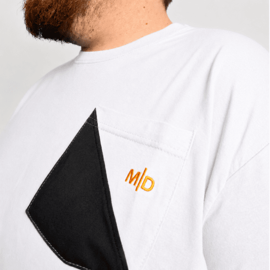 Motley Denim Milan T-shirt Wit - T-shirts - Grote Maten T-shirts Heren
