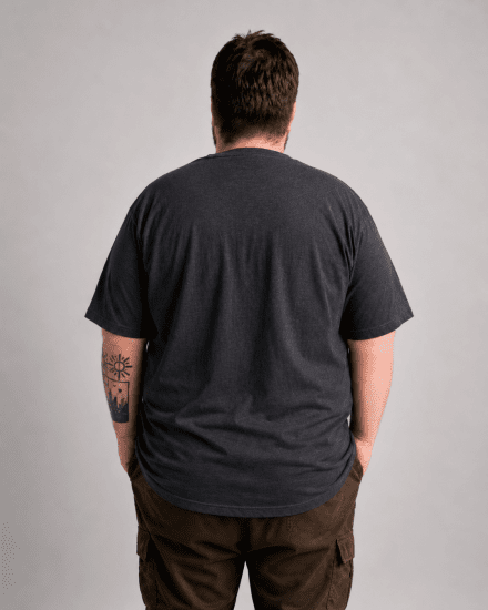 Motley Denim Milan T-shirt Antraciet - T-shirts - Grote Maten T-shirts Heren