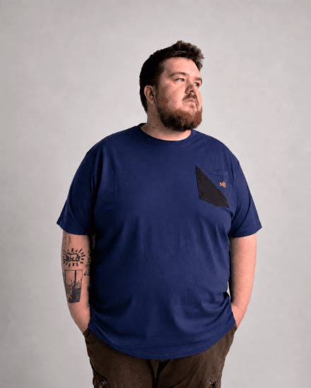 Motley Denim Milan T-shirt Donker indigo - T-shirts - Grote Maten T-shirts Heren