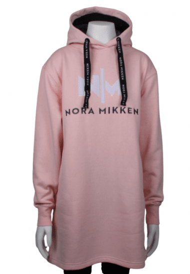 Nora Mikken KADRI WHITE Long Hoodie Pink - DAMESKLEDING XS-XXL - 