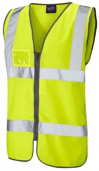 Leo Rumsam Zip Front Waistcoat Hi-Vis Yellow - Werkkleding - Werkkleding Grote Maten Heren